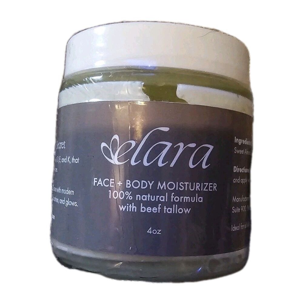 Elara Beef Tallow For Skin - Whipped Tallow Balm For Face And Body (4oz)